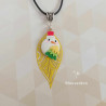 Collier fantaisie de noël - bonhomme de neige