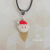 Collier fantaisie de noël - papa noël