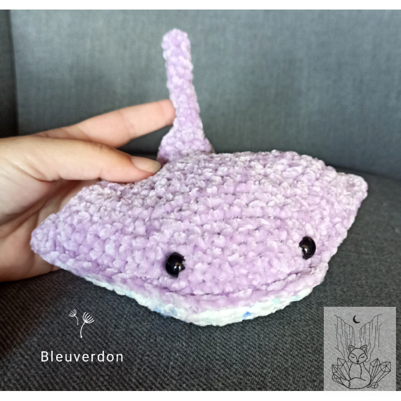 Amigurumi raie manta  , Peluche raie au crochet