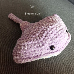 Amigurumi raie manta  , Peluche raie au crochet