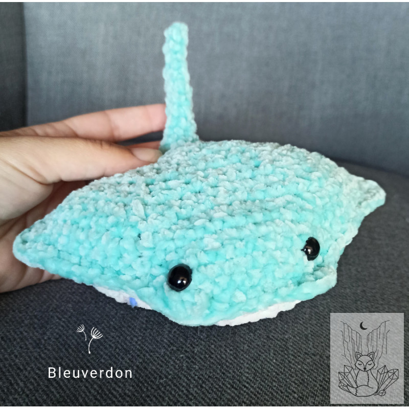Amigurumi raie manta  , Peluche raie au crochet