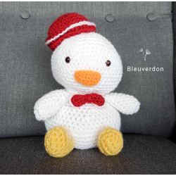DESTOCKAGE prix mini , peluche canard fait main au crochet