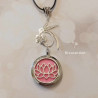 Collier aromathérapie colibri et lotus