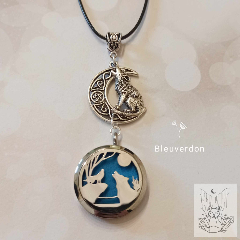 Collier aromathérapie loups