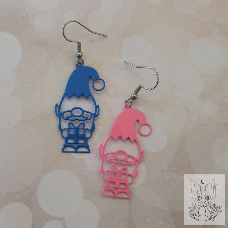 Boucles d'oreilles asymétriques gnomes