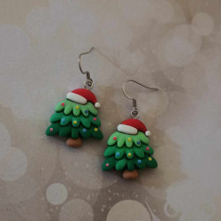 Boucles d'oreilles sapins...