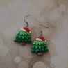Boucles d'oreilles sapins de noel