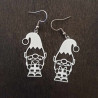 Boucles d'oreilles gnomes blancs