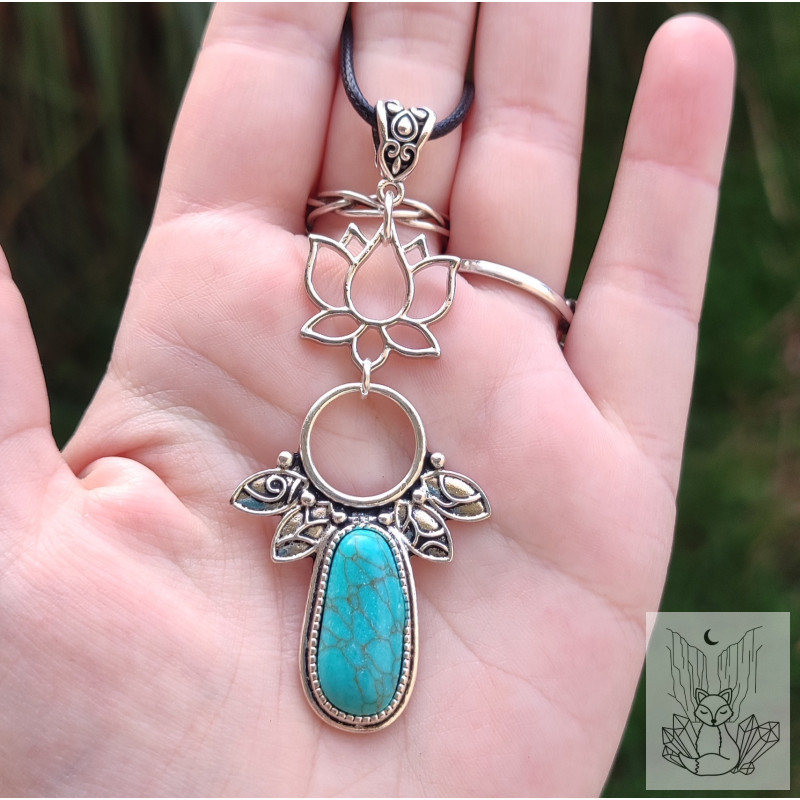 Collier fantaisie lotus