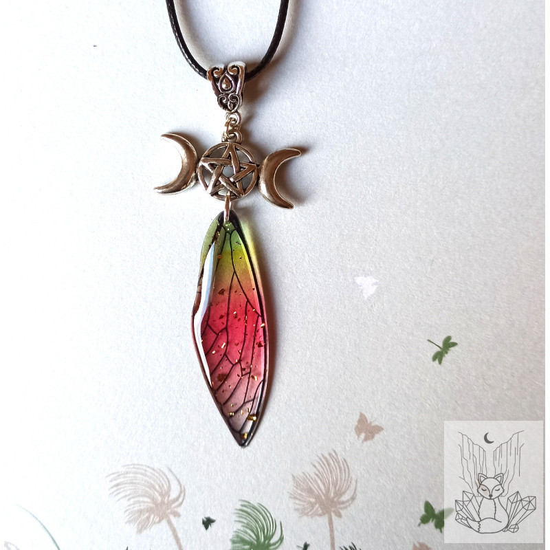 Collier aile de papillon féerique