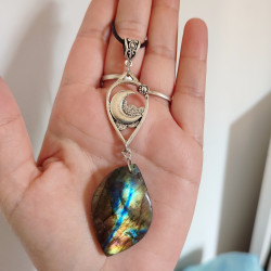 Collier lune et labradorite