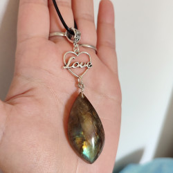 Collier love et labradorite