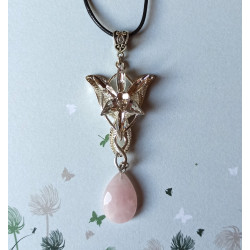 collier quartz rose