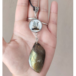 Collier labradorite et...