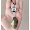 Collier labradorite et cabochon