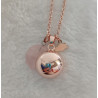 Bola de grossesse or rose - lune en quartz rose et petit nuage