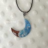 Collier résine et bois collection Océan. Pièce unique