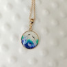 Collier résine collection Océan. Pièce unique