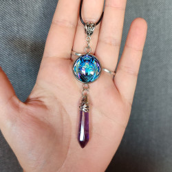 Collier loup et améthyste