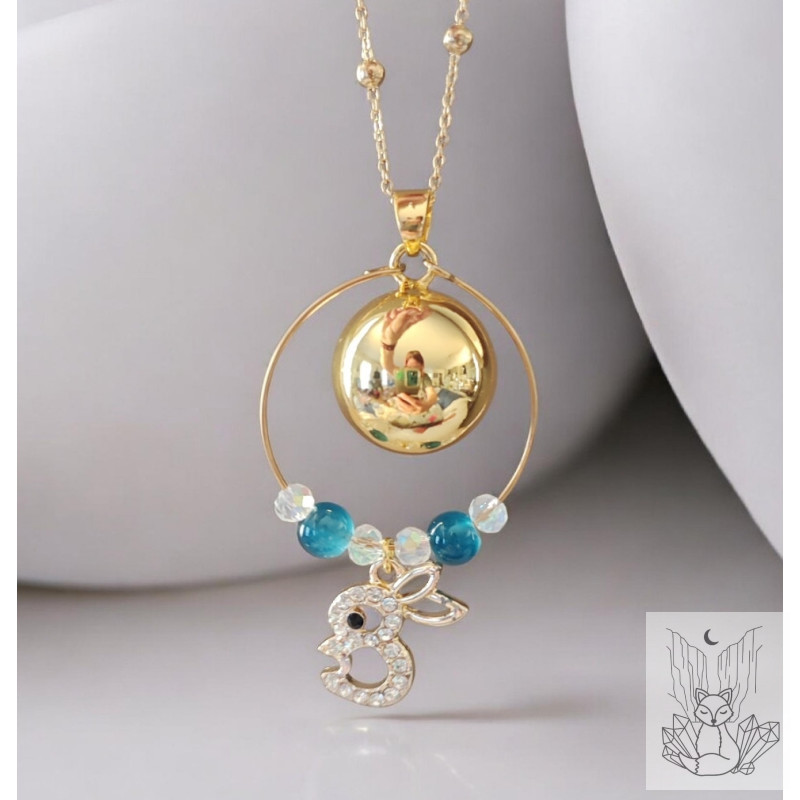 Bola de grossesse lapin cercle et perles