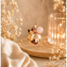 Bola de grossesse or rose renard et quartz rose