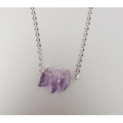 Collier pointes d' améthyste