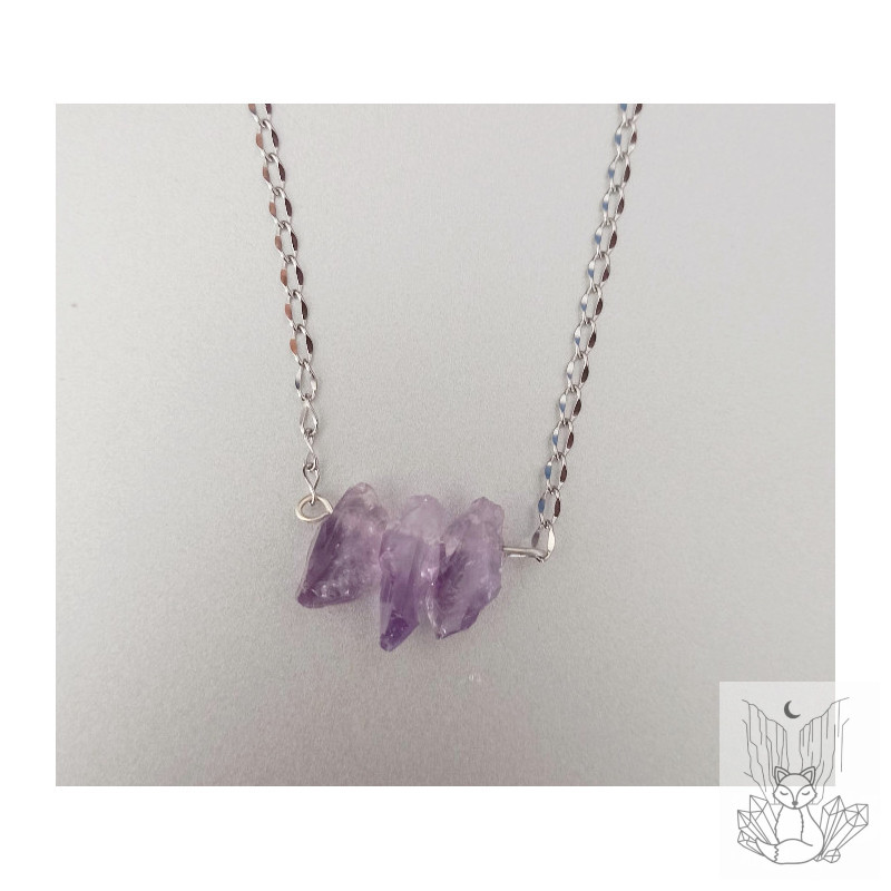 Collier pointes d' améthyste