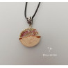 Collier en résine bruyère et bois