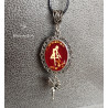Collier en résine fée  avec inclusion de feuille d'or