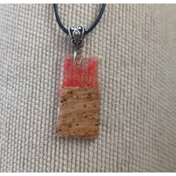 Collier résine pailletée...
