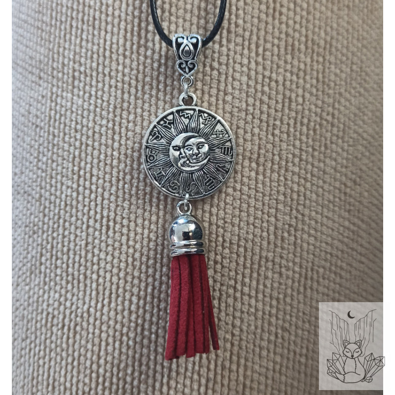 Collier lune et soleil