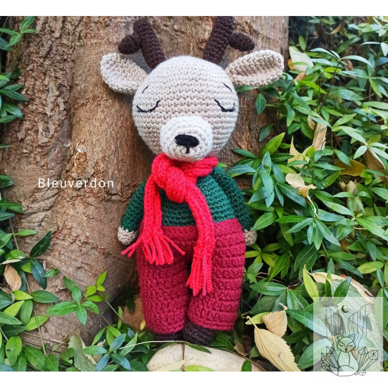 Amigurumi grand renne au crochet , Peluche renne