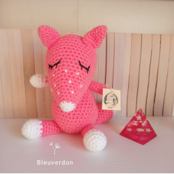 Amigurumi loup rose....