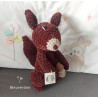 Amigurumi écureuil laine chenille . Peluche écureuil au crochet