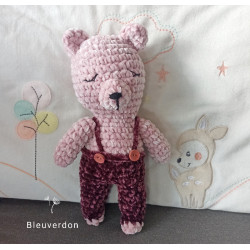 Amigurumi ourson rose  ,...