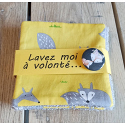 Lot de 5 grandes lingettes lavables. Lingettes démaquillantes