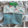 Lot de 5 grandes lingettes lavables. Lingettes démaquillantes