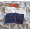 Lot de 5 grandes lingettes lavables. Lingettes démaquillantes