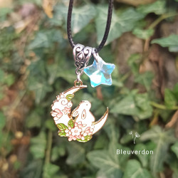 Collier lapin et coeur